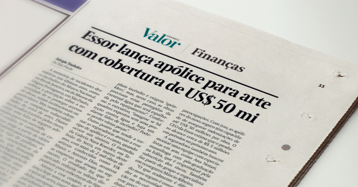 ESSOR lança apólice para arte com cobertura de US$ 50 mi